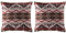 Ruth&Boaz Inka Kissenbezug, quadratisch, 45,7 x 45,7 cm, Braun, 2 Stück