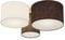 Lindby Stoff Deckenlampe grau, weiß braun 3 Schirme Ø32 28 20 cm 3x E27 max. 60W ohne Leuchtmittel Textil Deckenleuchte Wohnzimmer