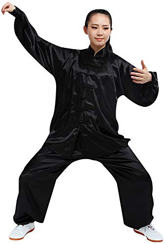 Positive Costume Adult Traditional Tai Chi Uniform Lightweight Stretchy Silk Wushu Suit Chinese Kung Fu Costumes