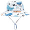 Happy Cherry - Chapeau de Soleil Bébé Garçon Anti-UV Eté Bob Enfant avec Cordon de Serrage Réglable Bonnet Soleil Garçon Imprimé Baleine 0-12 Mois