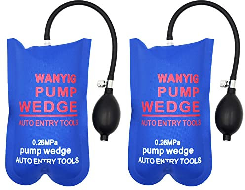 WANYI Air Pump Wedge Up Bag Car Pump Wedge Airbag Door Shim Powerful Alignment Tool Pneumatic Wedge Universal Pump Wedge Spreader Cushion Load Up to 300kg (Small Rectangle, 2 Pack)