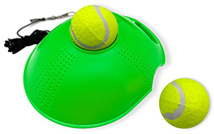 Alephnull Allenatore di Tennis con Palline di Rimbalzo Tennis Trainer con Corda Elastica per Bambini e Giocatori Principianti (Verde Chiaro)