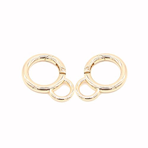 Senral 2 x Karabinerring mit Federöffnung,O-Ring 32 mm,Taschenkarabiner Rund, Schnappverschluss, Schlüsselanhänger