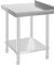 Küche Arbeitstisch Edelstahl - 2 Regale Küchenarbeitsplatte - Edelstahltisch für die Zubereitung von Speisen -61 * 61 * 90 cm - Silber