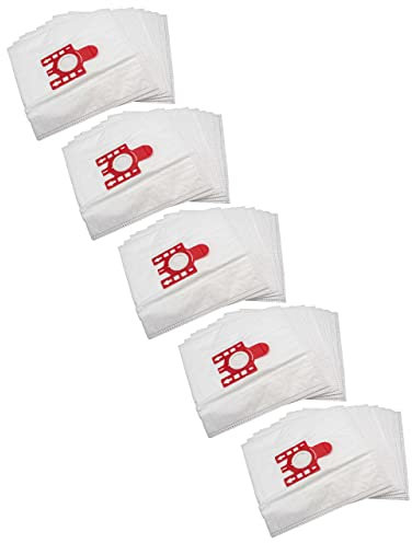 vhbw 50x sacchetto dell'aspirapolvere sacchetto compatibile con Hoover Telios TE70 TE00-100 Plus aspirapolvere - in microfibra, 28cm x 20cm, bianco