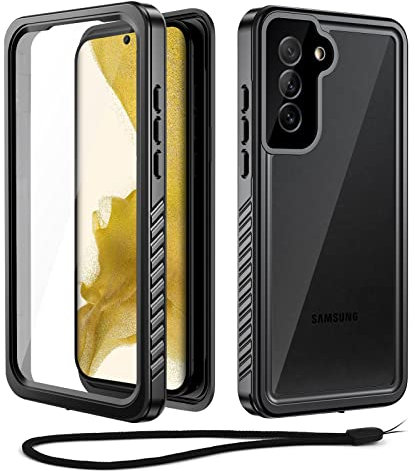 Beeasy for Samsung Galaxy S22 Case Waterproof, Shockproof Phone Case for S22 with Built-in Screen Protector, Full Body Heavy Duty Armoured Tough Cover for Galaxy S22 5G 6.1” Black