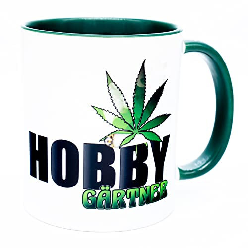 Hobby Gärtner Bürotasse Kiffertasse Chill mal Relax Tasse Becher Geburtstag Geschenk Lustig Idee Witzig mit Spruch Büro Marihuana Weed Cannabis Artikel Kiffer Drogen Zubehör Gras Joint Deko thc Tee