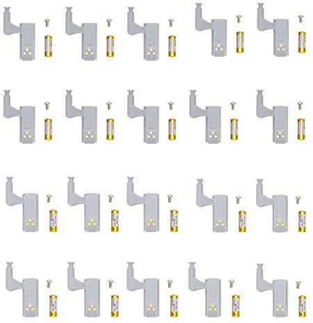 10 Sets 3 LED-Lampe Scharnier-LED-Licht Universal-Perlen Passender Akku für Moderne Küche, Zuhause, Lampe, Kühles Weiß(#1)