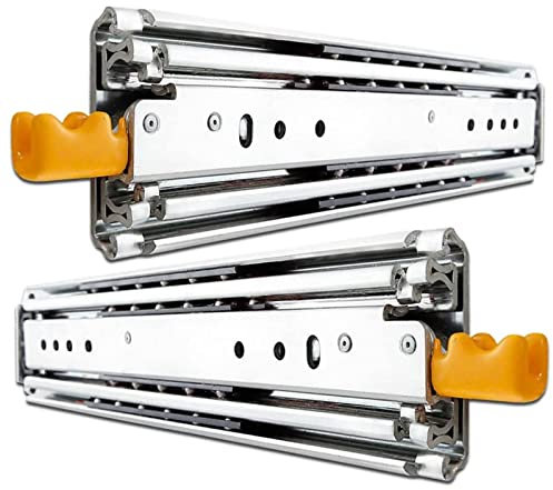 SYLJ 1 Paar Schwerlastauszüge Mit Verriegelung 1000 1100 1200 1300 1400 1500 1600 1700 1800 1900 2000mm Schublade Schienen Vollauszug, Belastbar Bis 180 Kg (Größe : 60in(150cm))