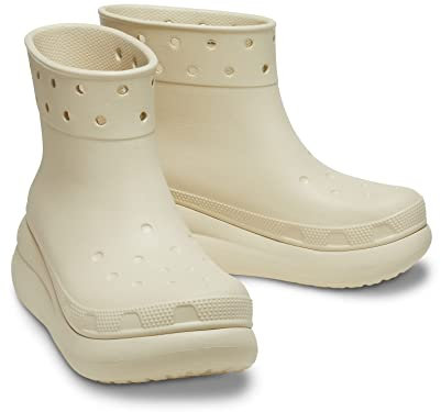 Crocs Unisex adulto Classic Crush Rain Boots Stivali da pioggia, Osso, 5 Women/3 Men