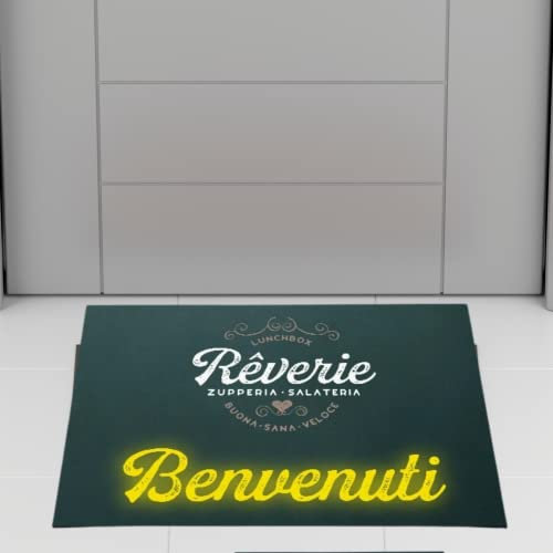 Generico Tappeto Zerbino Ingresso Casa Negozio Soggiorno Camera da Letto Cucina Ufficio Personalizzato con Foto Logo Testo Famiglia in Feltro per Interno ed Esterno