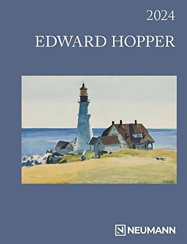 Edward Hopper - Buchkalender Deluxe 2024 - Kalenderbuch A5 - Taschenkalender - Neumann-Verlag - Taschenplaner mit Spiralbindung - 16,5 cm x 21,6 cm