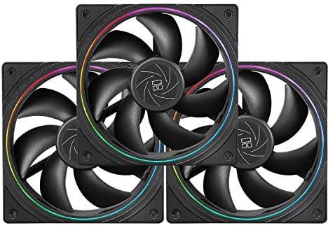 Thermalright TL-S12 CPU Fan, 120mm Case Cooler Fan, 4pin PWM Connector Silent Computer Cooling with S-FDB Bearing Included, up to 1500RPM Speed PC Cooling (3-Pack)