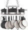 KES 85x39cm Chrom Topfhalter Pfannenhalter Hängeregal Küche Topfregal Deckenregal Hängend Küchenregal Deckenregal Küchenorganisation Pfannen Topf Organizer mit 20 Abnehmbaren Haken, KUR221S85-CH