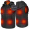 DUKUSEEK Heated Vest for Mens Womens, Size Adjustable Electric Warm Heated Gilet with Hood for Outdoor Camping Hunting Hiking Golf