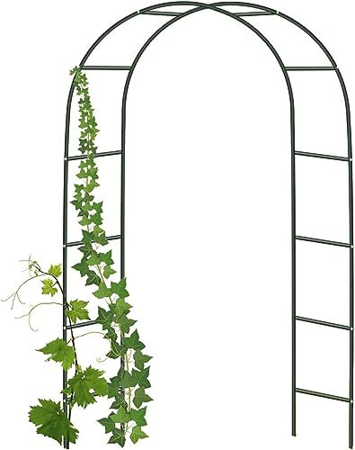 GueTTO Rosenbogen Hochzeitsbogen Gartenbogen Rankhilfe Torbogen Pergola aus Metall stabil wetterfest 200cm 180cm 160cm 140cm 120cm breit Rosenbogen Aus Edelstahl,W120cm x H220cm