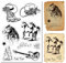 CRASPIRE Pferde-Western-Stempel, Cowboystiefel, Hut, Gitarre, Blumen, Durchsichtig, Transparent, Silikon-Siegel, Stempel Für Journaling, Kartenherstellung, DIY, Scrapbooking, Handgefertigtes Fotoalbum