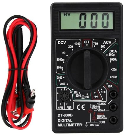 POFET Digital Multimeter,DT-830B Multifunctional Portable LCD Digital Multimeter Amp Volt Ohm Tester Voltmeter Ohmmeter Meter