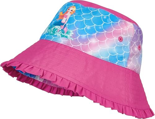Playshoes Mädchen UV-Schutz Sonnenhut Bademütze Kopfbedeckung, Meerjungfrau, 51cm