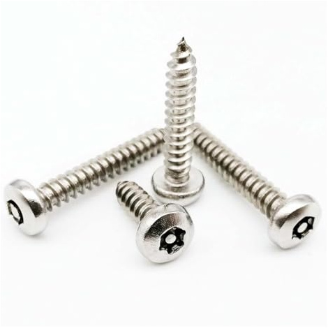 20 Stück M2,9 M3,5 M3,9 M4,2 M4,8 304 A2-70 Edelstahl Sechslappen Torx Pan Rundkopf mit Pin Sicherheit selbstschneidende Holzschraube (Color : 13mm, Size : M4.2)