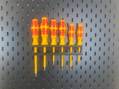 Werkzeughalter für Ikea SKADIS und UPPSPEL Lochplatte Skadis Zubehör Schraubendreher und Zangen Halterungen Lochwand (1x Schraubendreher Halterung)