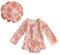 Geagodelia Toddler Baby Girl Swimming Costume with Hat Long Sleeve Zip Up Floral Ruffle Swimsuit Sun Protection Rash Guard Swimwear One Piece Bathing Suits Summer Beachwear (Floral Orange, 2-3 Years)