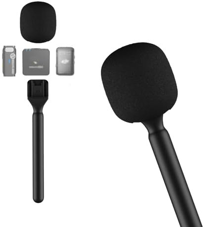 Stand Holder for DJI Mic 1/2 / Rode Wireless GO II Handle Rig Wireless Interview Lavalier Microphone Adapter Handheld Mount for Osmo Pocket 3 Mic2 Transmitter/Hollyland Lark M1 /C1 / 150 / Synco