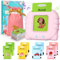 Dokkita Sprechende Lernkarten Deutsch, Flash Karten Kinder Deutsch, Standard Deutsch-112 Blätter 224 Wörter, Lernkarten zur Sprachförderung, Vorschule Geschenk Spielzeug für Mädchen Jungen-Rosa