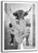 REINDERS Gerahmtes Bild, Highlander Toilet, Toilette, Poster, Wanddeko, Room Decor, MDF, Schwarz-Weiß, 70x50cm