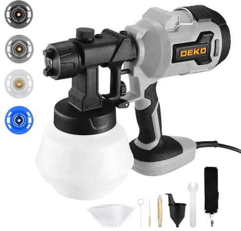 Sistema a spruzzo elettrico a colori 700 W, spruzzatore per vernice da parete: DEKOPRO, pistola a spruzzo a colori, per pareti, mobili, recinzioni, porte, sedie da giardino, fai da te, facile da