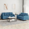 Brokky 2-TLG. Sofagarnitur mit Kissen Sofa Wohnzimmer Sitzgruppe Wohnzimmer Sofa Set Sofas FüR Wohnzimmer Blau Samt / 3201709