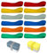 LONGHAO 12 pcs Bento Box Gurt Gummiband Brotdose Lunchboxen Gummiband Tragbare Bento Box Strap Elastische Bänder Für Bento-Box Bento Box Band,6 Farben,für Schule Büro Camping Outdoor Picknick (#1)