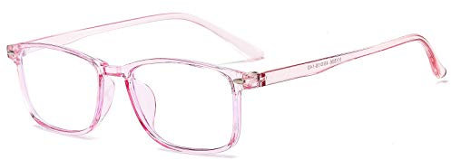 Suertree Blaulichtfilter Distanz Brille Leichte Kurzsichtige Brille Mode Myopia Brillen für Damen Herren Pink -0.5 Dioptrien