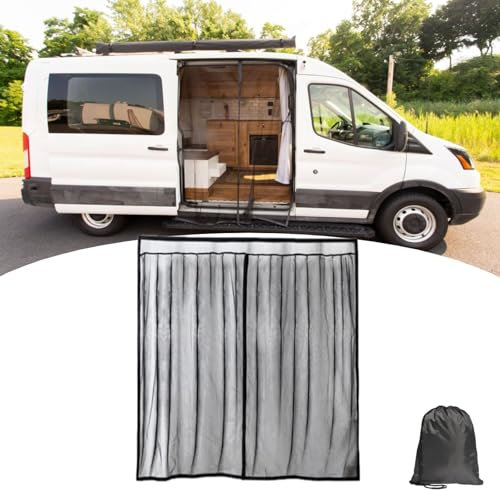 Zanzariera per Posteriore per F-ord Transit Custom, Auto Zanzariera Magnetica Rete Anti-Insetti per Porte Laterali Di Auto Protezione Solare Zanzariera Porta Camper