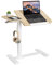 ETHU Laptoptisch Höhenverstellbarer, Multifunktionale Beistelltisch mit Neigbarer Arbeitsplatte und Eingelassenen Rollen, Mobiler Betttisch Ergonomischer Stehpult für Büro und Zuhause (Eiche)