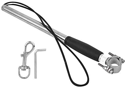 Tyenaza -Haustier -Traktionsseil -Fixierer, Edelstahl schwarzer Haustierbike -Leinen -Seilküfter -Fahrrad -Training mit elastischen Traktionsgürtel für Hunde