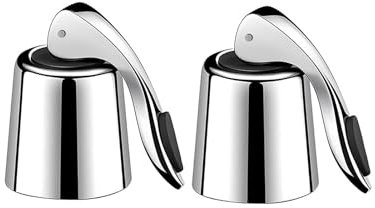 Tappi Bottiglie Vino,Tappi Vino In Acciaio Inossidabile,Tappi Per Bottiglie Di Vino Riutilizzabili,Adatti Per Vino Rosso,Champagne, Prosecco,Vini Spumanti