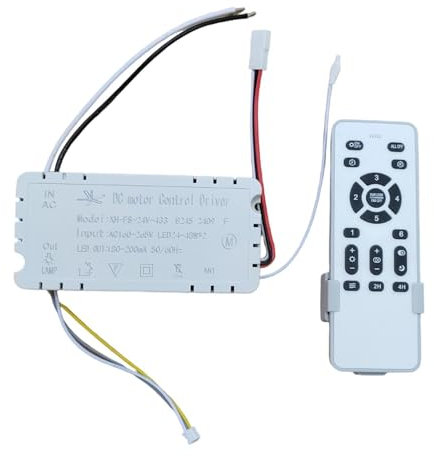 Ronyme Ventilador de techo Kit de control remoto Controlador Controlador de ventilador Instalación fácil Control remoto y kit de receptor para ventiladores