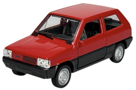 Welly Modell Auto Kompatibel mit 1980 FIAT Panda Rot ca 1/34-1/39 Metall Die Cast Neu im Kasten