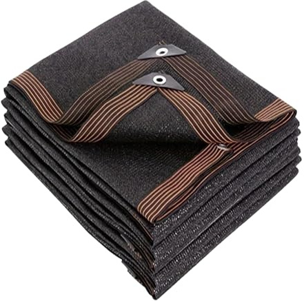 Cozylkx Voile D'ombrage D'extérieur Noire 60% Protection Solaire 4 M x 6 M, Bâche en Maille Durable avec œillets pour Auvent De Terrasse, Serre, Grange, Chenil, Patio