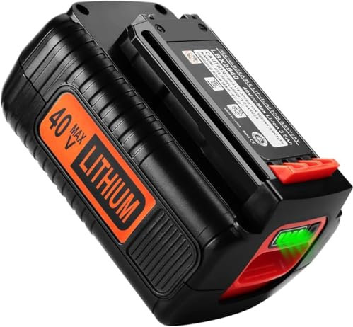 ZahoTse Batterie de rechange pour Black & Decker 40 V, pour outils électriques LBXR36, LBX2040, LHT2436, LST136, LST540, BLA2040-30, batterie Li-ion 1,5 Ah (2500 mAh, 1 pièce)