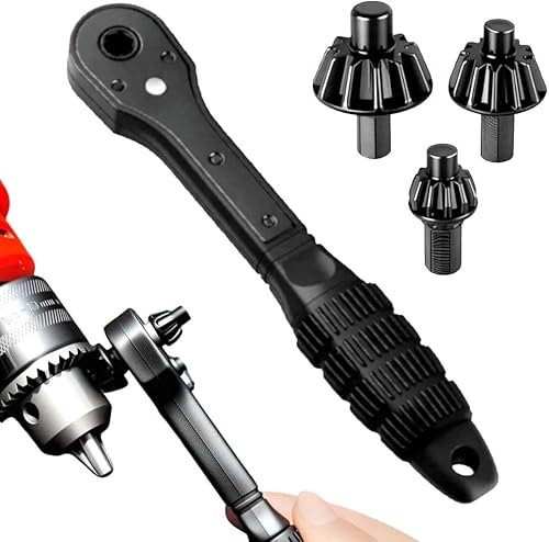 Generic Clé à cliquet universelle 2 en 1 pour perceuse électrique