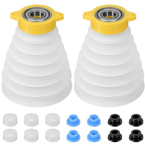 2 Stück Bohrstaubfänger Silikon Einziehbar Bohrer Staubschutz mit 14 Gummiringe Lagerdesign Staubfänger für Bohrer Elektrohämmer Schlagbohrmaschinen Handbohrmaschinen