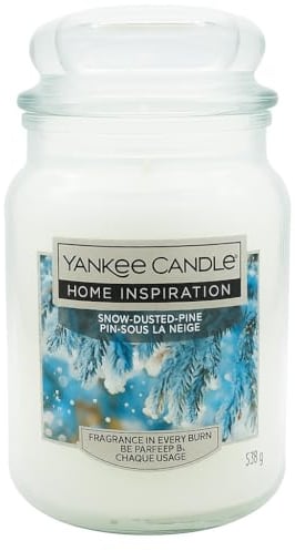 Yankee Candle Home Inspiration Snow Dusted Pine Scented Candle, 538g