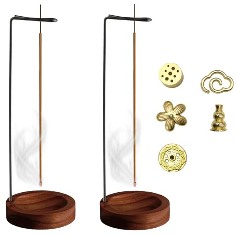 2 In 1 Porta Incenso Per Bastoncini In Legno, 5 PCS Bruciatore Incenso | Supporto per Incenso, Porta Bastoncini Incenso per La Casa, L'Ufficio, Meditazione e Yoga