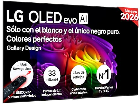 LG OLED83G64LW - Smart TV OLED EVO AI 83 4K Sin Reflejos, 2026