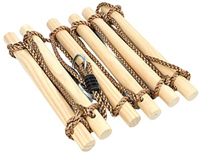 DuskHaven Kinder Kletterleiter Hängende Strickleiter 6 Holzsprossen für