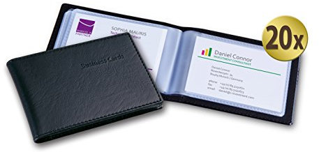 SIGEL VZ170 Karten-Mappe 20er Pack, für 40 Karten, schwarz