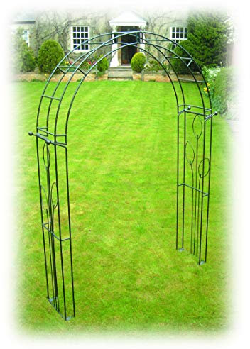 GAP GARDEN PRODUCTS Heavy Duty Solid Metal Garden Flower Arch Traditional Coated Black For the Home and Garden
