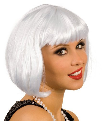 PARTY DISCOUNT ® Sexy-Bob-Perücke weiß